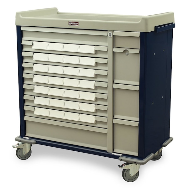 Steel Standard Line Med-Bin Medication Cart with 28 5 in Bins